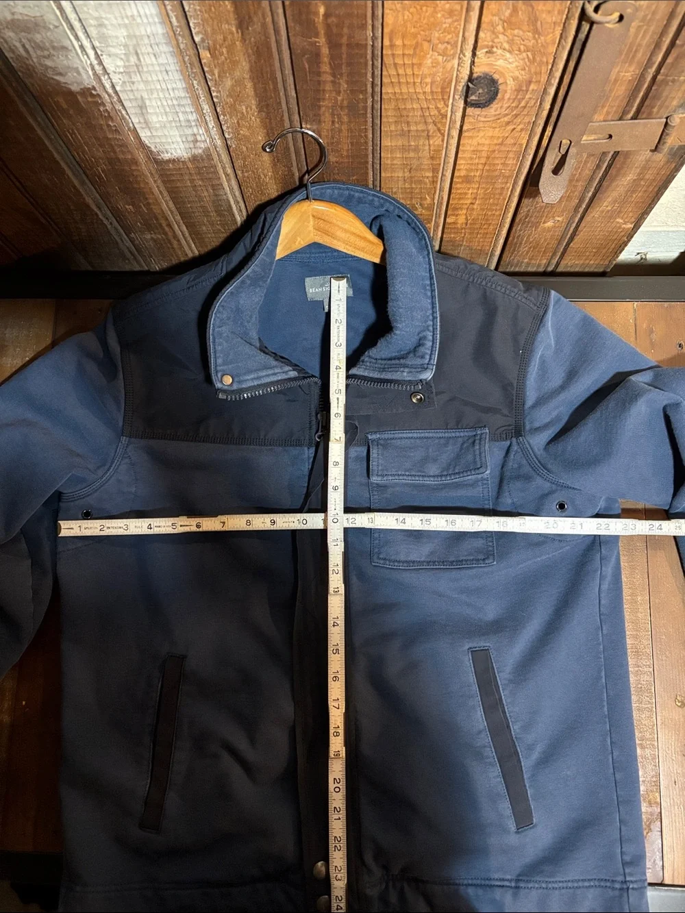 Men's L.L. Bean Blue Two-Tone Casual Zip Jacket